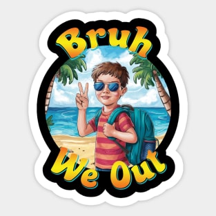 Cool Schoolboy Beach Vibes Sticker